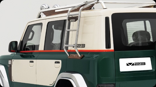 Retro Chrome Side Ladder